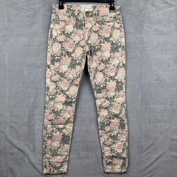 Current/Elliott Denim - Current Elliott Floral Print Jeans Size‎ 25 Stiletto Phoenix Skinny Denim